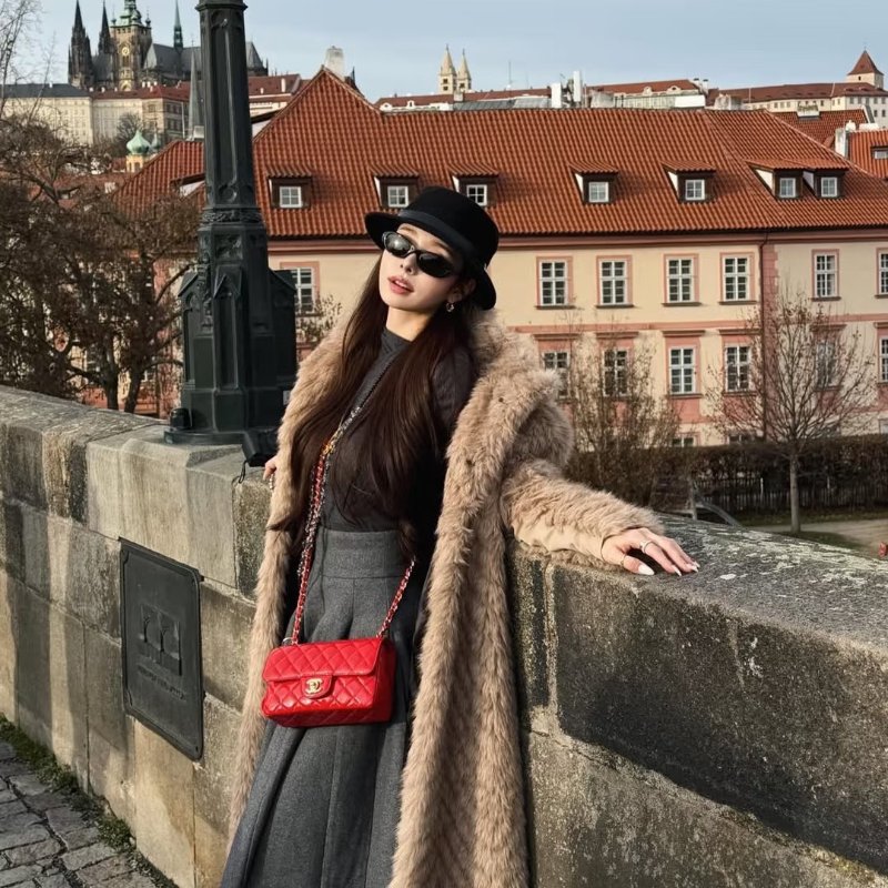 CHANEL 經典口蓋包Mini CF20 - 紅金27開-1