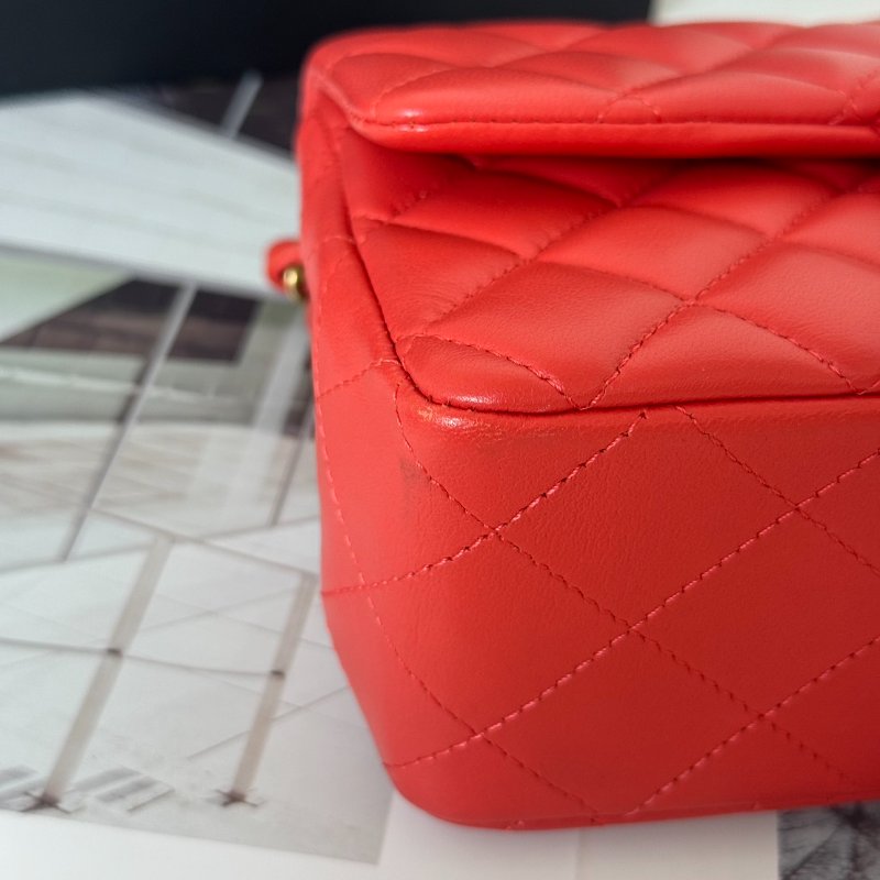 CHANEL 經典口蓋包Mini CF20 - 紅金27開-6