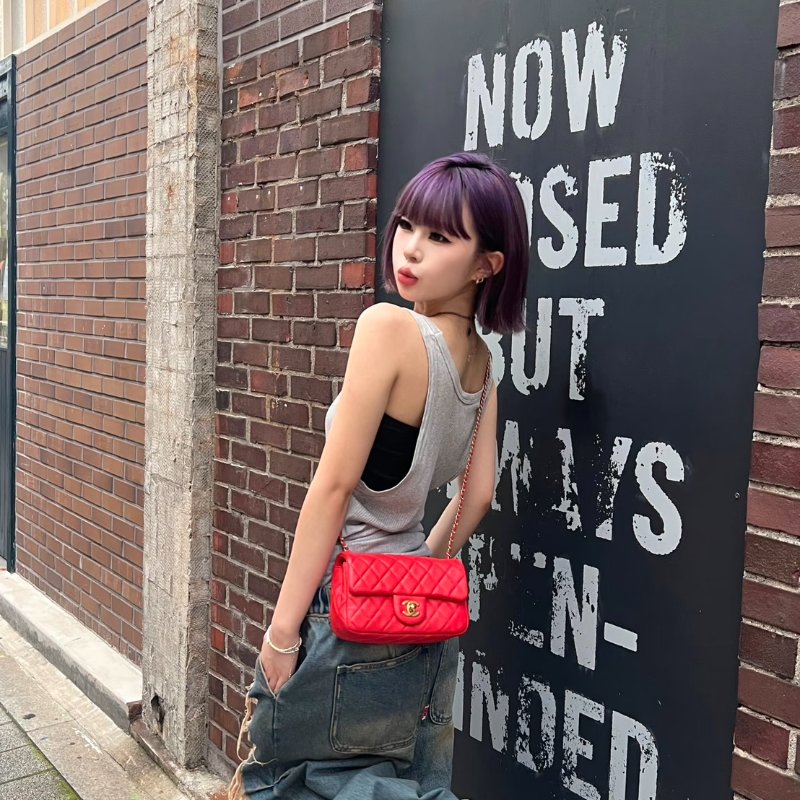 CHANEL 經典口蓋包Mini CF20 - 紅金27開-11