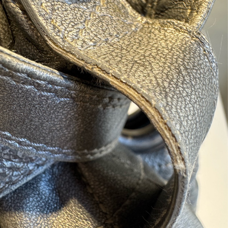 Dior 銀灰色大D餃子包-13