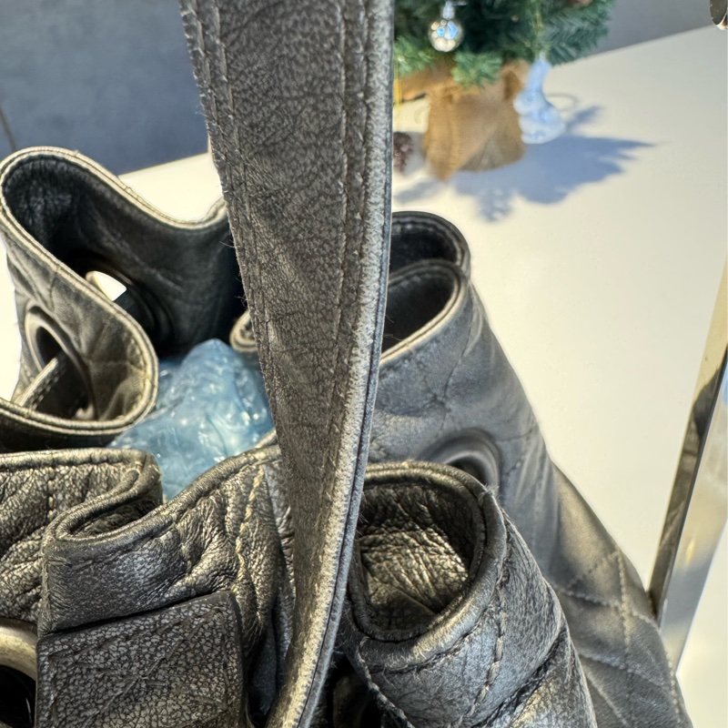 Dior 銀灰色大D餃子包-14