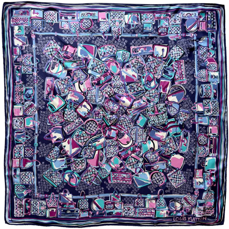 LOUIS VUITTON 老花 絲巾-0