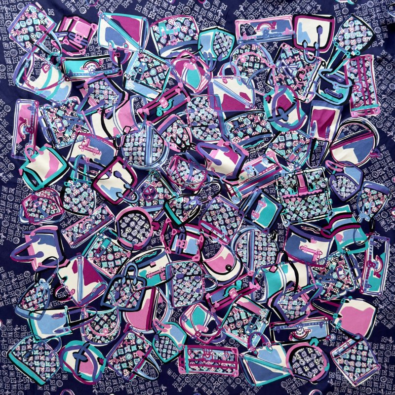 LOUIS VUITTON 老花 絲巾-1