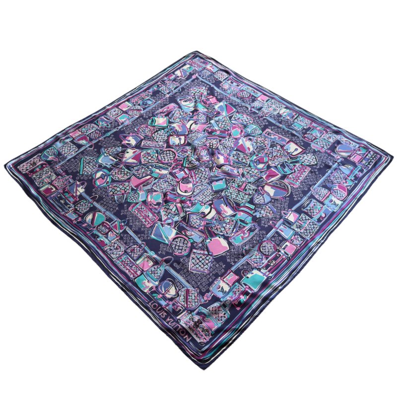 LOUIS VUITTON 老花 絲巾-4