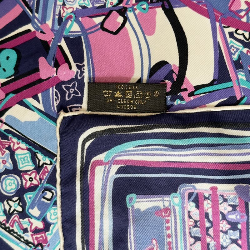 LOUIS VUITTON 老花 絲巾-6