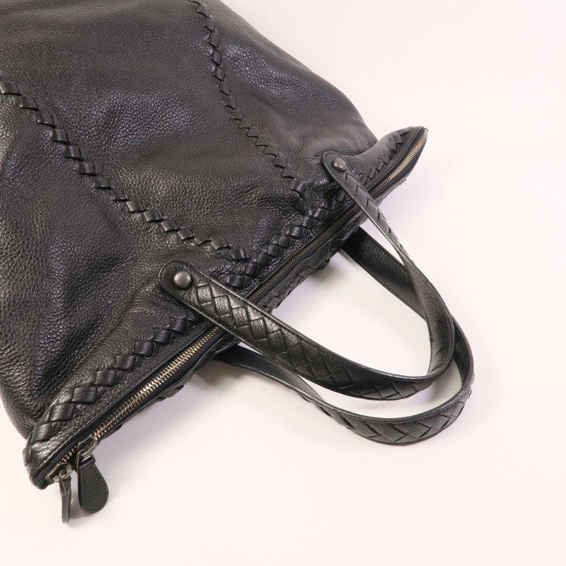 BOTTEGA VENETA 牛皮皮革Tote Bag銀扣手挽袋-3