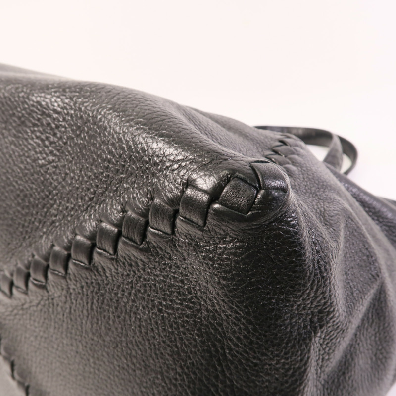 BOTTEGA VENETA 牛皮皮革Tote Bag銀扣手挽袋-5