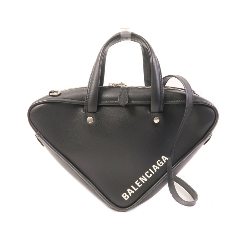 BALENCIAGA 牛皮皮革Triangle Duffle XS銀扣手挽肩背兩用袋-0