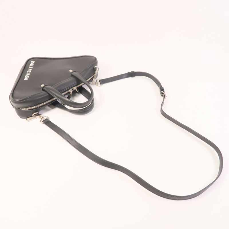 BALENCIAGA 牛皮皮革Triangle Duffle XS銀扣手挽肩背兩用袋-3