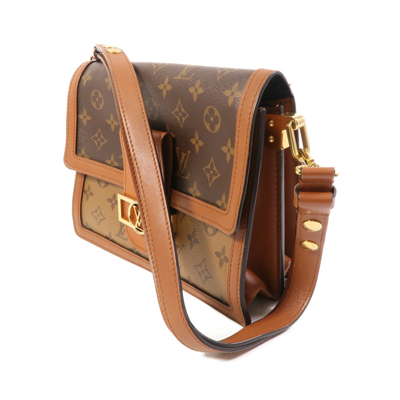 LOUIS VUITTON Monogram Reverse Dauphine MM金扣肩背袋-2