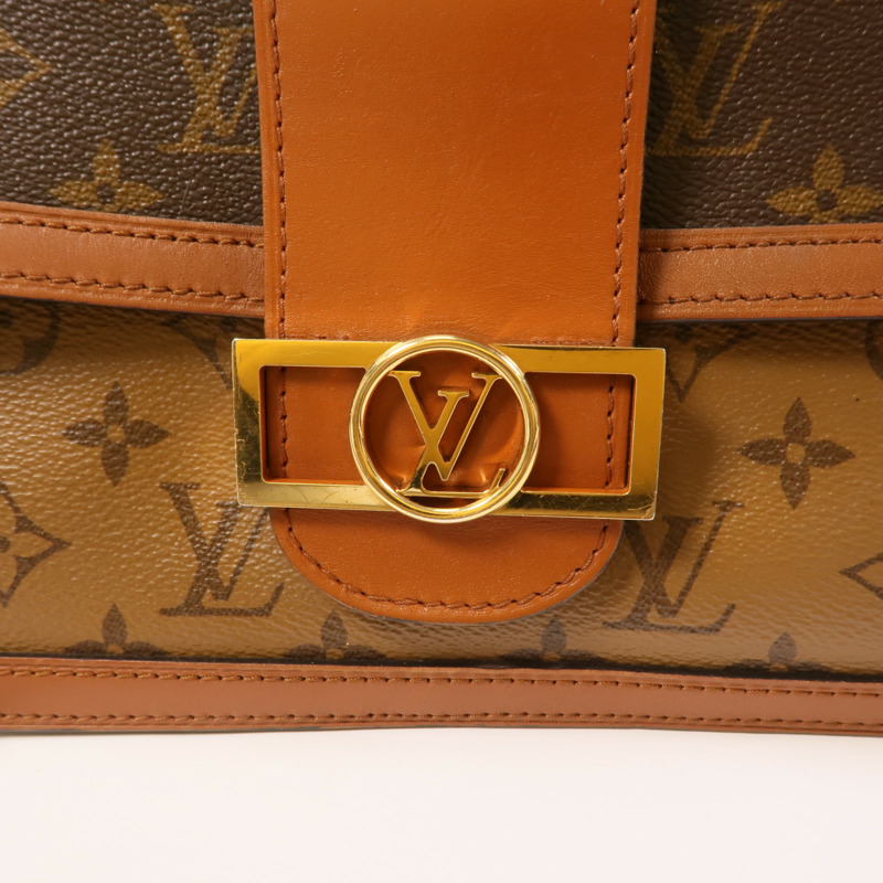 LOUIS VUITTON Monogram Reverse Dauphine MM金扣肩背袋-8