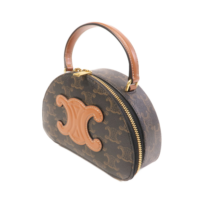 CELINE 塗層帆布Half Moon Case金扣手挽肩背兩用袋-2