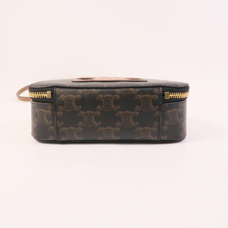 CELINE 塗層帆布Half Moon Case金扣手挽肩背兩用袋-3