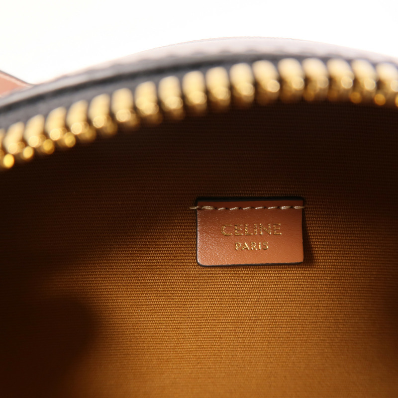 CELINE 塗層帆布Half Moon Case金扣手挽肩背兩用袋-13