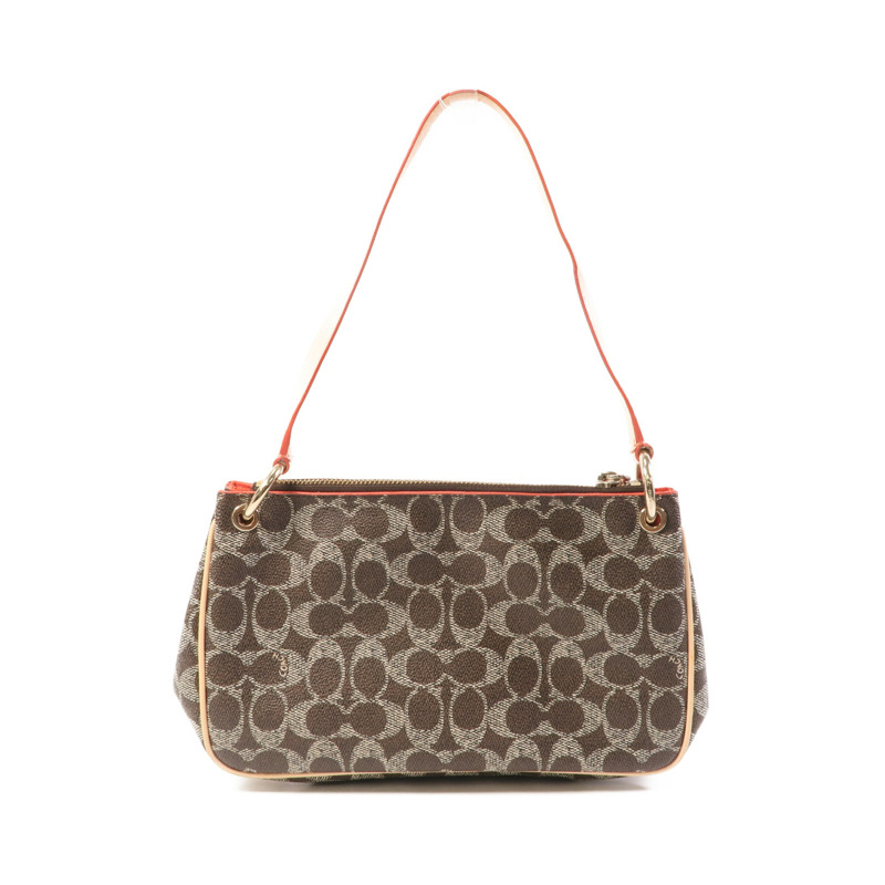 COACH 塗層帆布Shoulder Bag金扣手挽肩背兩用袋-1