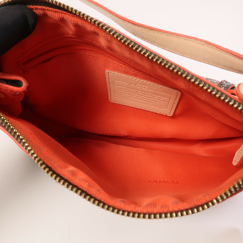 COACH 塗層帆布Shoulder Bag金扣手挽肩背兩用袋-10