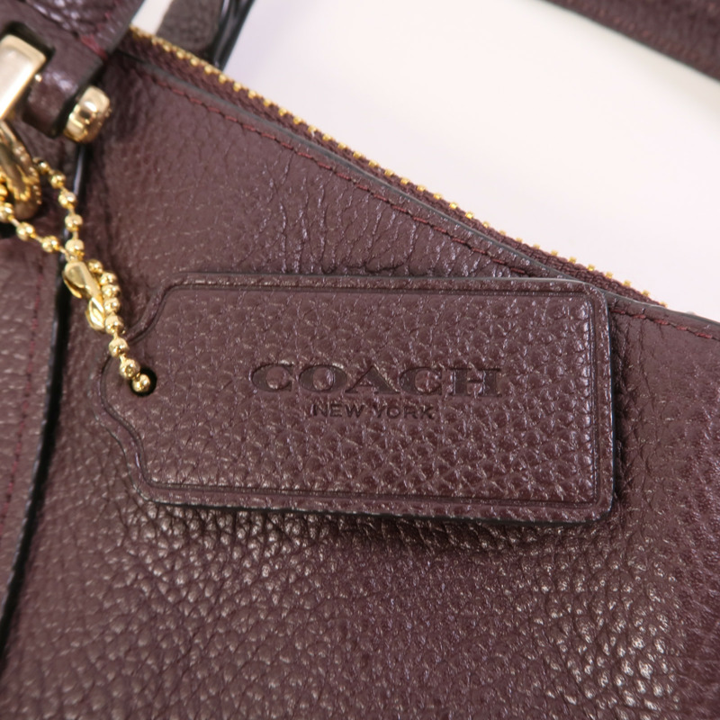 COACH 牛皮皮革Shoulder Bag金扣手挽肩背兩用袋-10