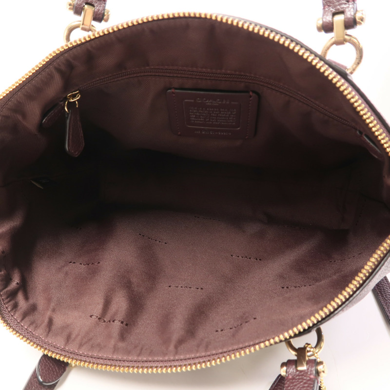 COACH 牛皮皮革Shoulder Bag金扣手挽肩背兩用袋-11