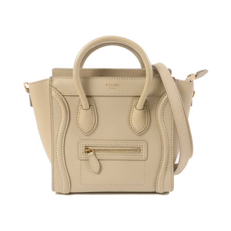 CELINE 牛皮皮革Nano Luggage金扣手挽肩背兩用袋-0