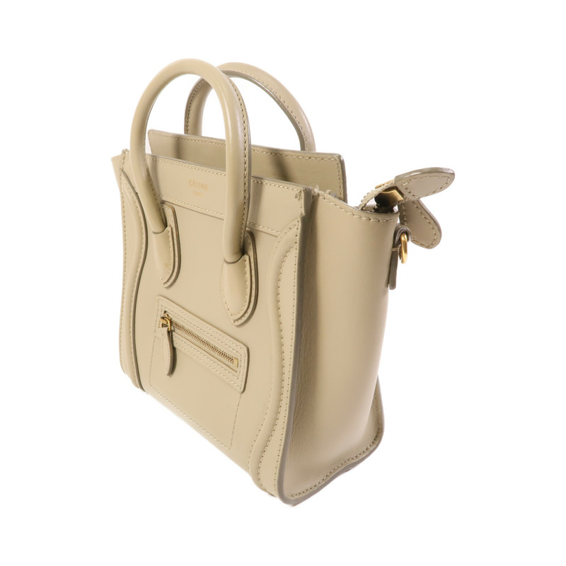CELINE 牛皮皮革Nano Luggage金扣手挽肩背兩用袋-2
