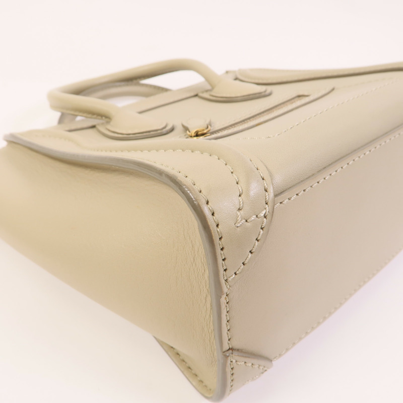 CELINE 牛皮皮革Nano Luggage金扣手挽肩背兩用袋-5