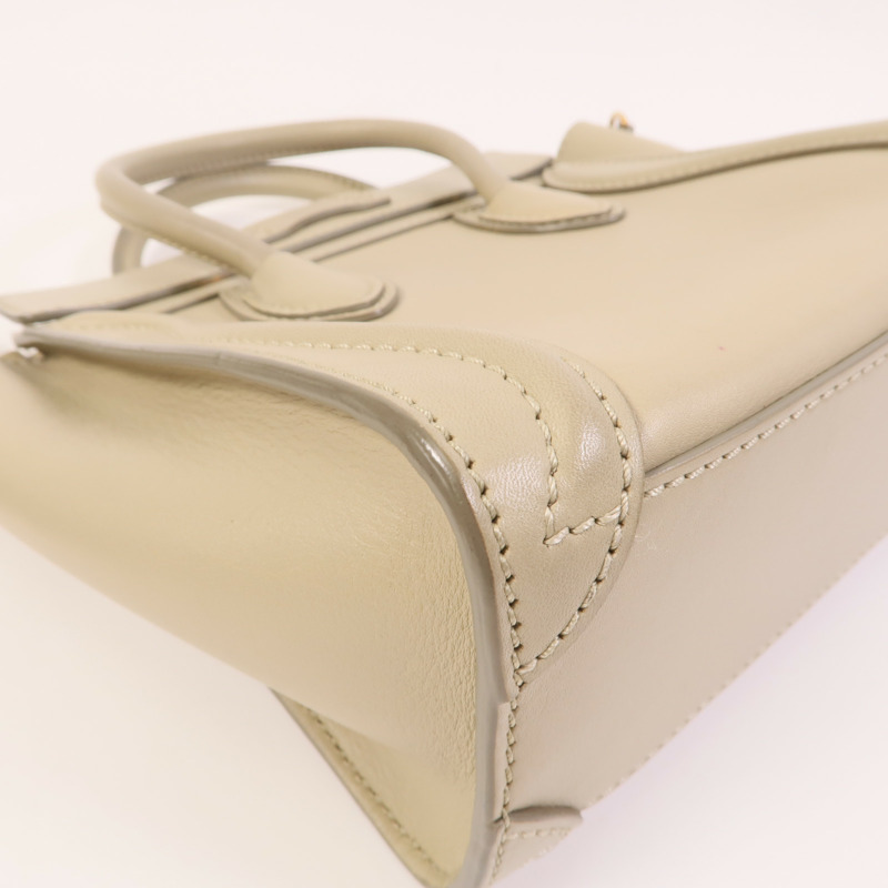 CELINE 牛皮皮革Nano Luggage金扣手挽肩背兩用袋-6