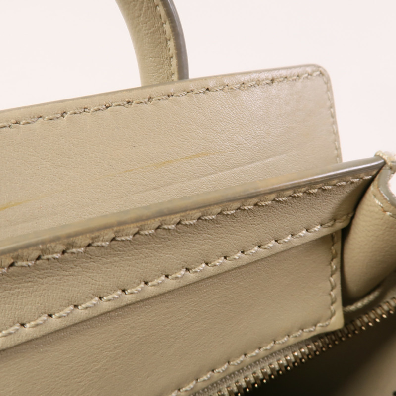 CELINE 牛皮皮革Nano Luggage金扣手挽肩背兩用袋-10