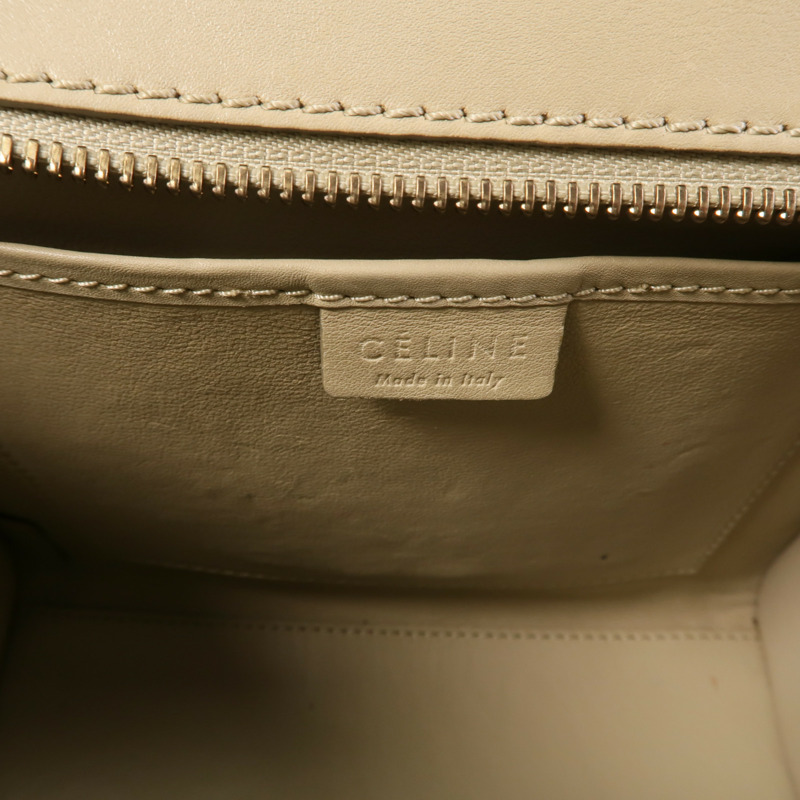 CELINE 牛皮皮革Nano Luggage金扣手挽肩背兩用袋-12