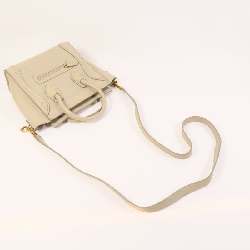 CELINE 牛皮皮革Nano Luggage金扣手挽肩背兩用袋-15