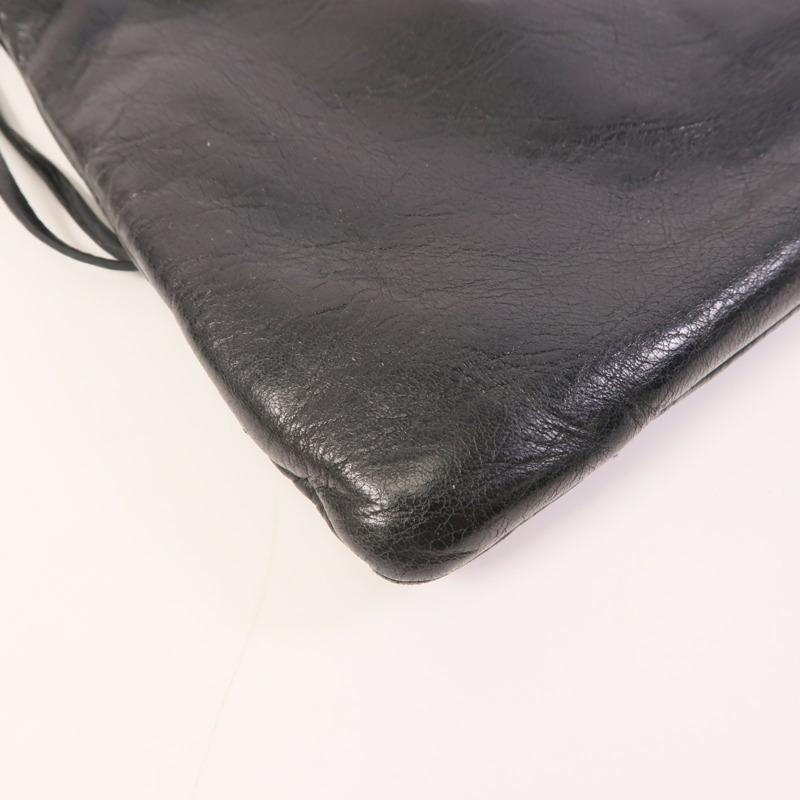 BALENCIAGA 牛皮皮革Pouch銀扣手拿包-7