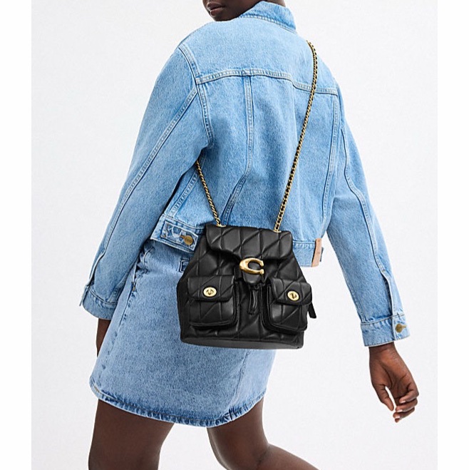 Coach 女士 絎縫雙肩包均碼碼21cm*13.5cm*22.5cm-7