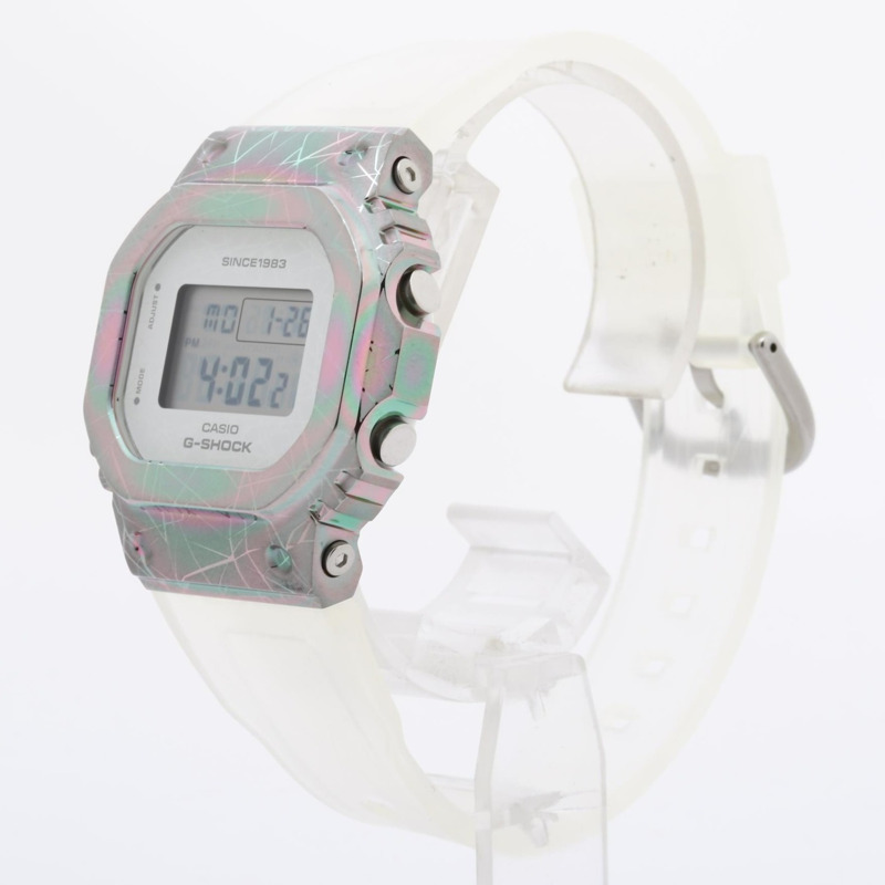 卡西歐 G-SHOCK 40 週年紀念版探險家之石系列數位女錶 GMS5640GEM7JR 透明樹脂不鏽鋼-1