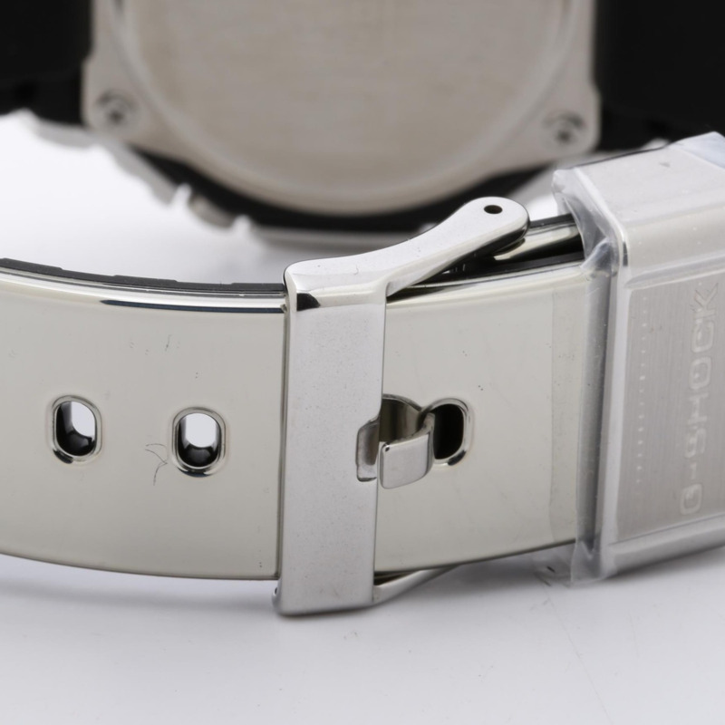 卡西歐 G-SHOCK 精美金屬系列 2100 系列類比數位雙顯腕錶 GM2100YM8AJF 銀色樹脂不鏽鋼男士腕錶-5