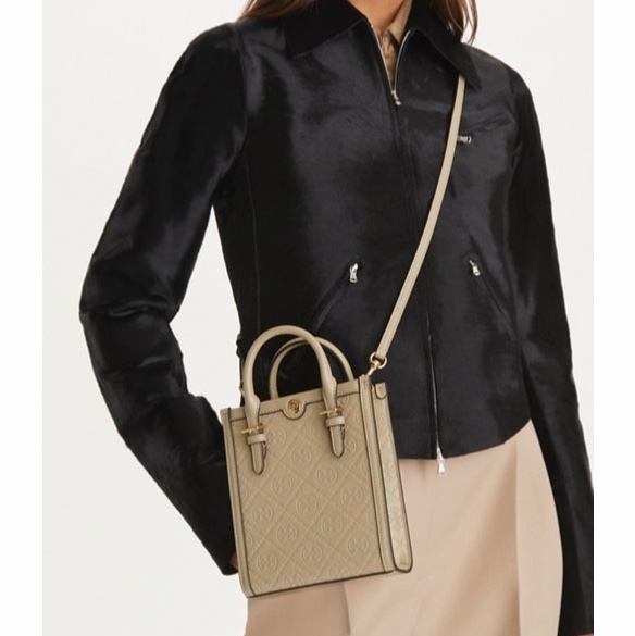 Tory Burch 女士 T MONOGRAM 迷你單肩包均碼碼16cm*6.5cm*18.5cm-3