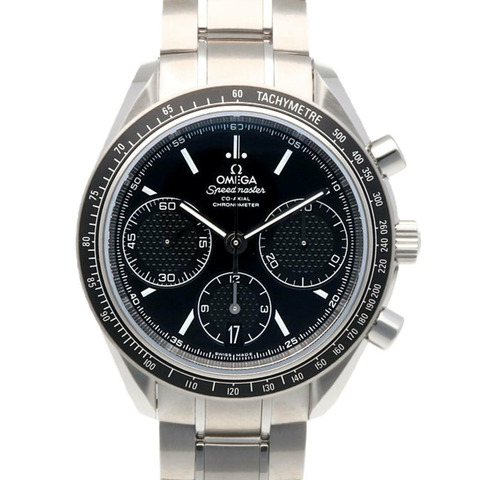 歐米茄超霸系列賽車腕錶，不鏽鋼材質，型號32630405001001，自動上鍊，84130XXX，男士款，二手，計時碼錶，100公尺防水