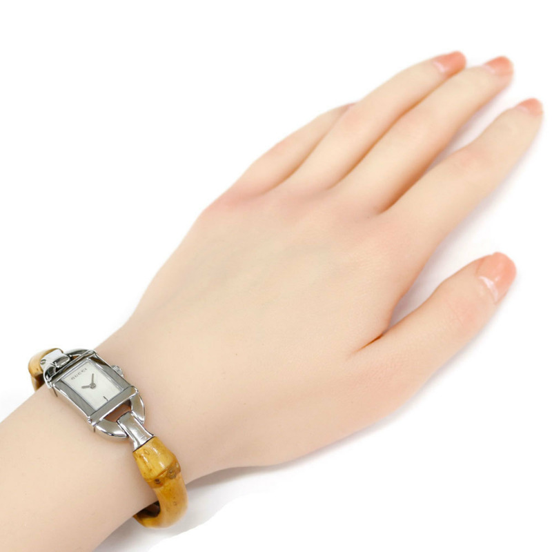 二手 Gucci 手錶,不鏽鋼 6800L 石英機芯,重新拋光,女士款。-1