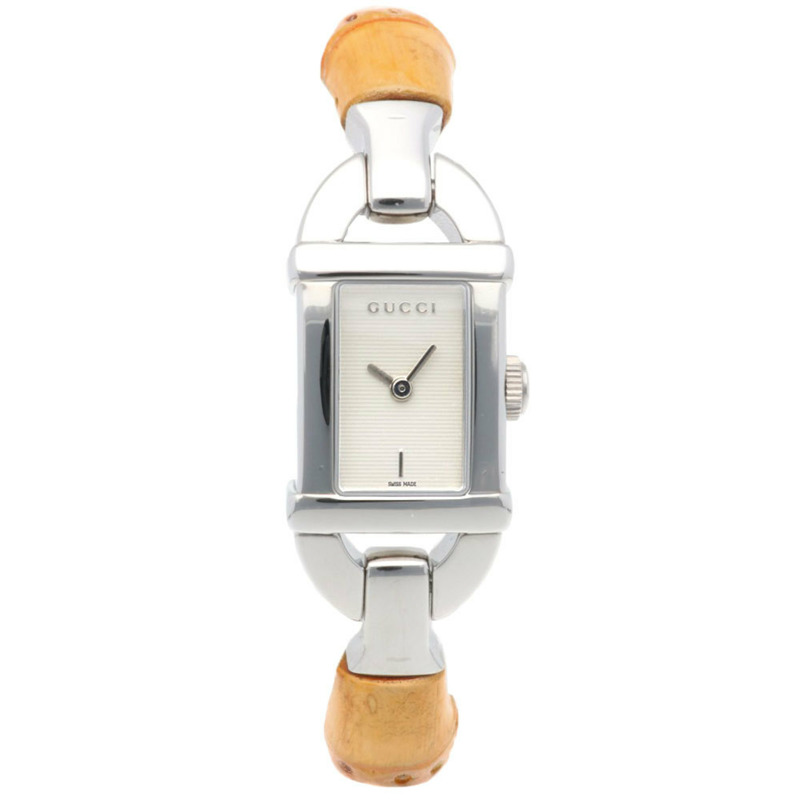 二手 Gucci 手錶,不鏽鋼 6800L 石英機芯,重新拋光,女士款。-4