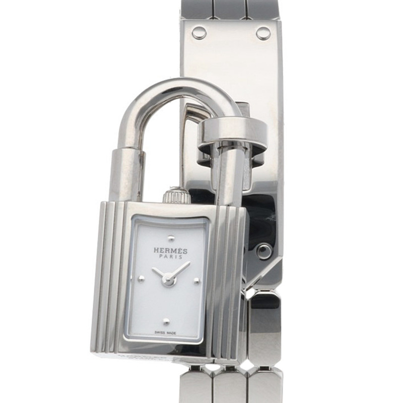 二手愛馬仕 Kelly 手錶,KE4.110,不鏽鋼,石英機芯,女士款。-0