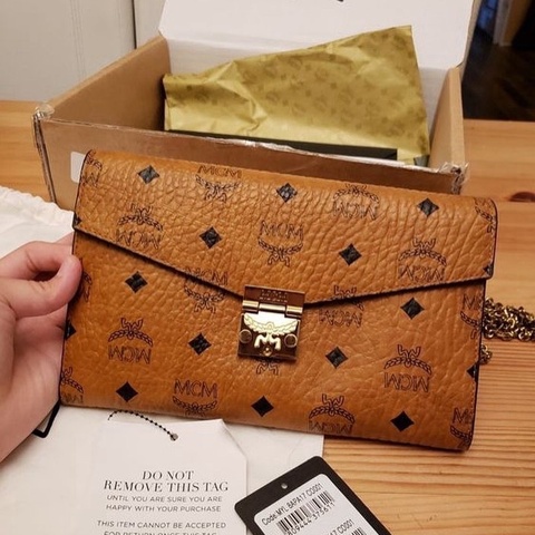 MCM 女士 Tracy中號徽標單肩包均碼碼23.5cm*5cm*13.5cm