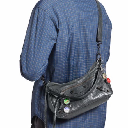 Balenciaga 男士 Le City Moto 小號火山岩飾物包均碼碼小號、28cm*11cm*18cm-3