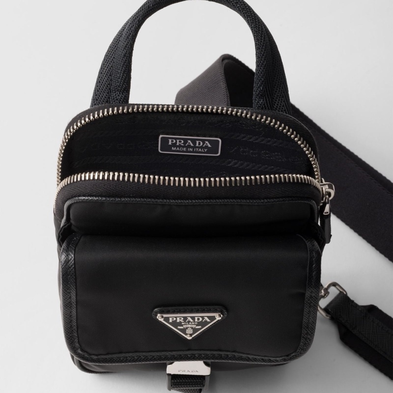 Prada 男士 Re-Nylon 和 Saffiano 手機包均碼碼11.5cm*4.5cm*17cm-3