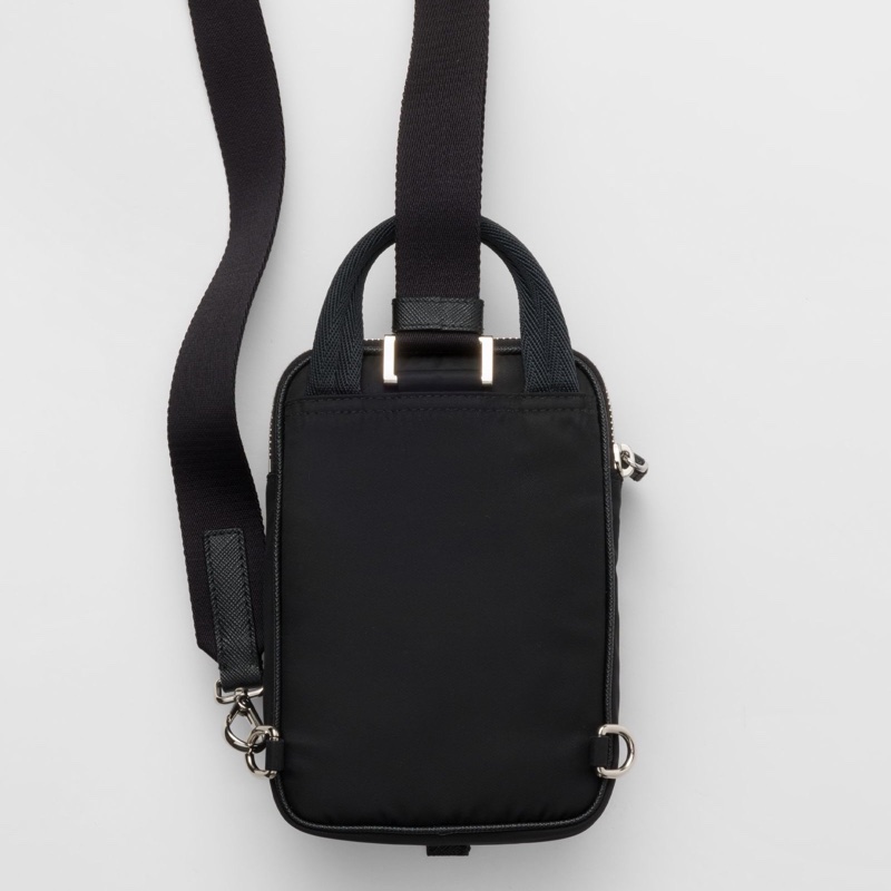 Prada 男士 Re-Nylon 和 Saffiano 手機包均碼碼11.5cm*4.5cm*17cm-5
