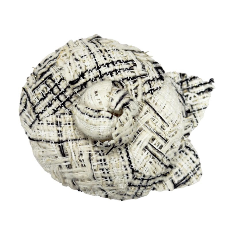 CHANEL CC 山茶花 粗花呢 胸針-0