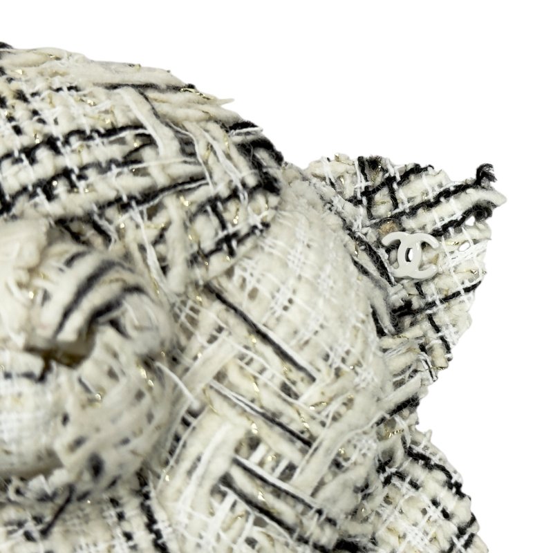 CHANEL CC 山茶花 粗花呢 胸針-2