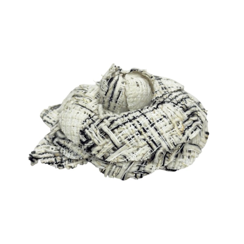 CHANEL CC 山茶花 粗花呢 胸針-5