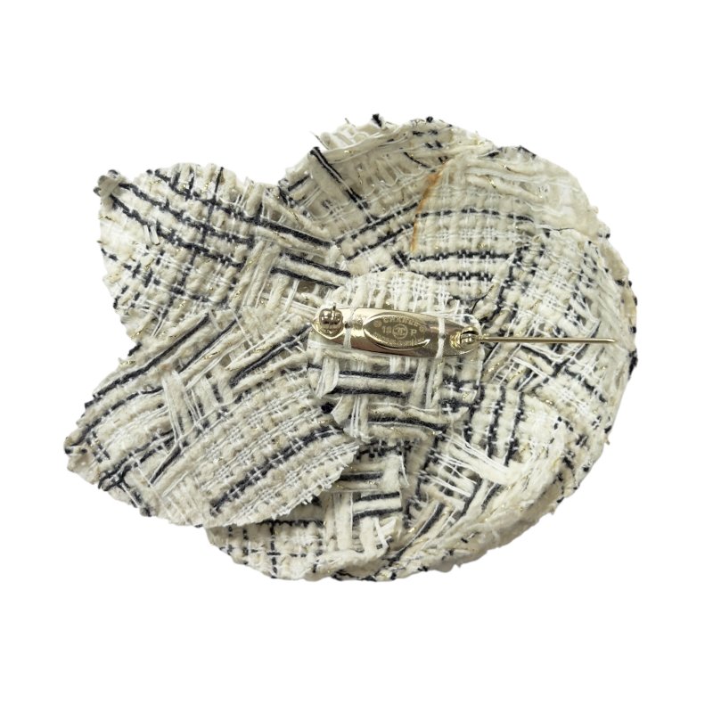 CHANEL CC 山茶花 粗花呢 胸針-9