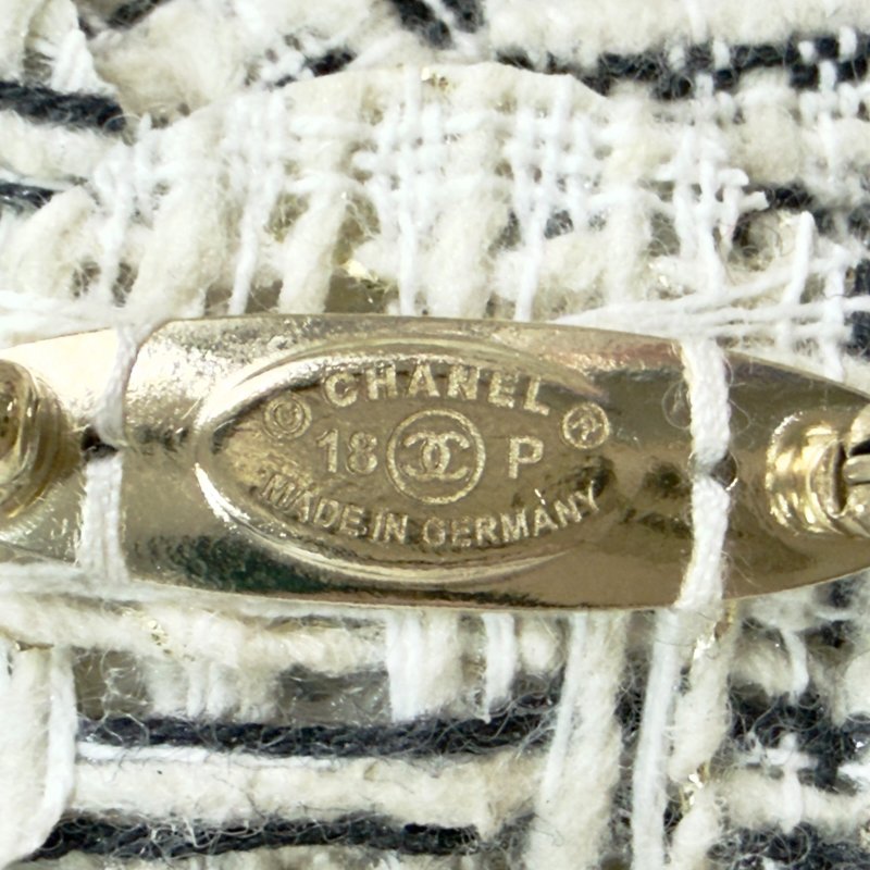 CHANEL CC 山茶花 粗花呢 胸針-10