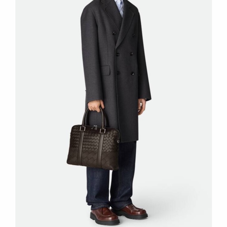 Bottega Veneta 男士 Intrecciato 纖薄公文包均碼碼35.5cm*7.5cm*28cm-2