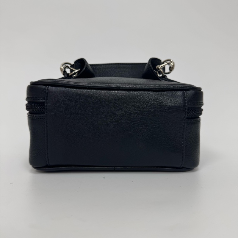 Gucci 黑色皮革手提包 vintage 二手 中古 化妝包👝-6