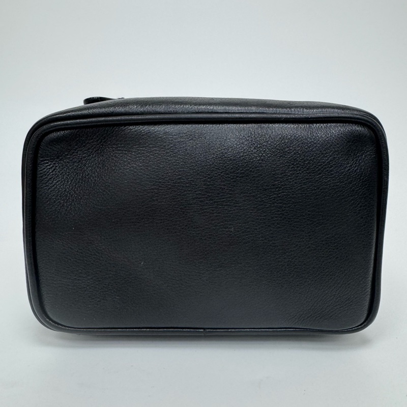 Gucci 黑色皮革手提包 vintage 二手 中古 化妝包👝-9